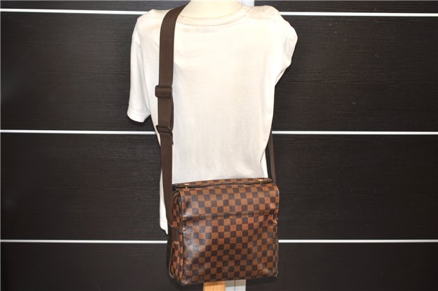 Authentic Louis Vuitton Damier Naviglio Shoulder Cross Body Bag N45255 LV 4531E