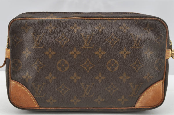 Authentic Louis Vuitton Monogram Marly Dragonne GM M51825 Clutch Hand Bag 4531I