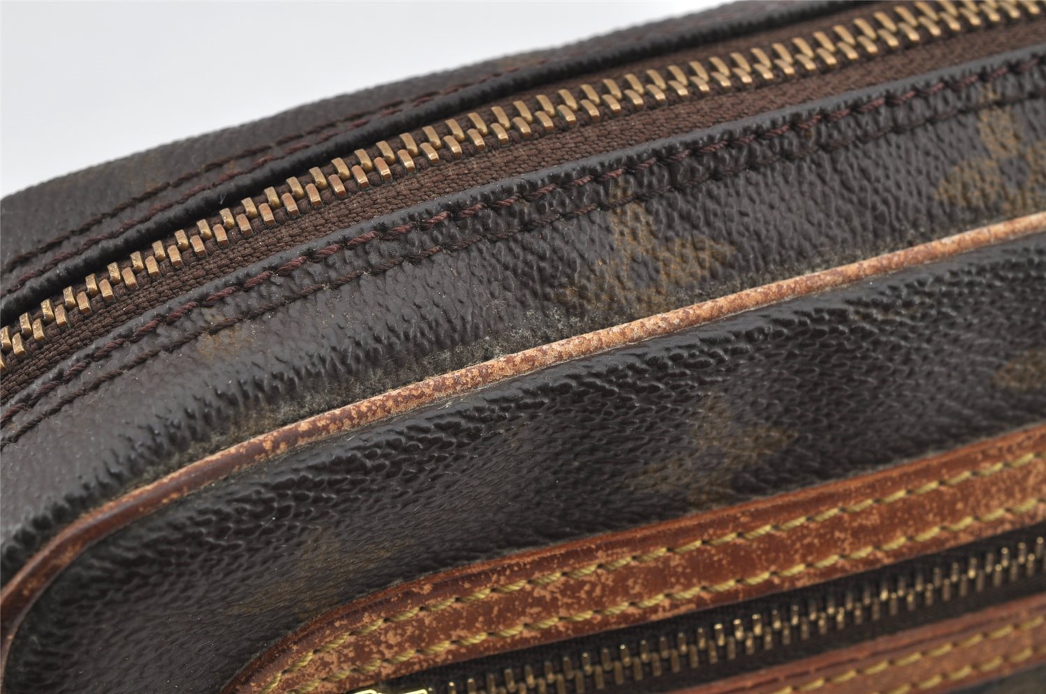 Authentic Louis Vuitton Monogram Marly Dragonne GM M51825 Clutch Hand Bag 4531I