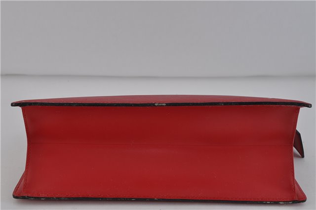 Authentic LOUIS VUITTON Epi Trousse Crete Clutch Bag Red M48417 LV 4532C