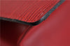 Authentic LOUIS VUITTON Epi Trousse Crete Clutch Bag Red M48417 LV 4532C