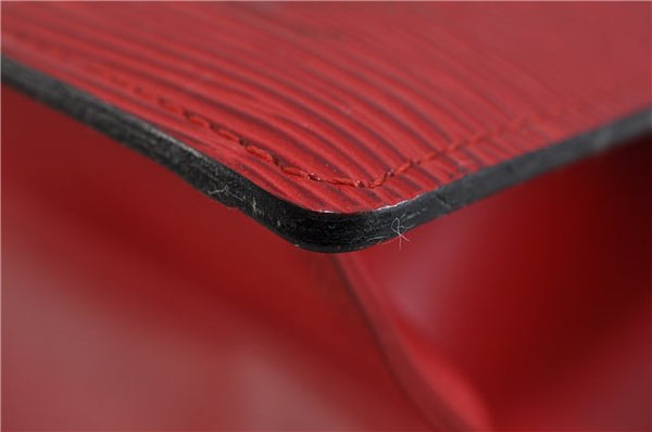 Authentic LOUIS VUITTON Epi Trousse Crete Clutch Bag Red M48417 LV 4532C