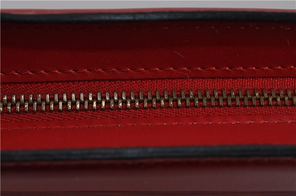 Authentic LOUIS VUITTON Epi Trousse Crete Clutch Bag Red M48417 LV 4532C