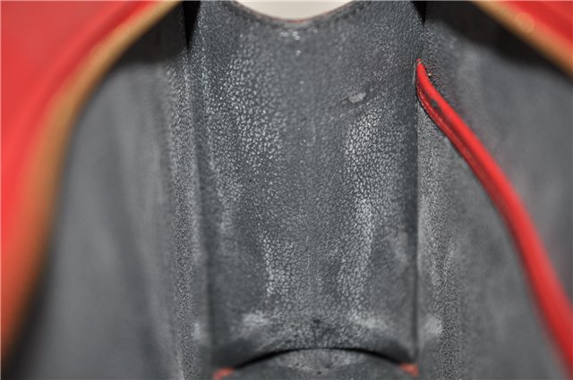 Authentic LOUIS VUITTON Epi Trousse Crete Clutch Bag Red M48417 LV 4532C