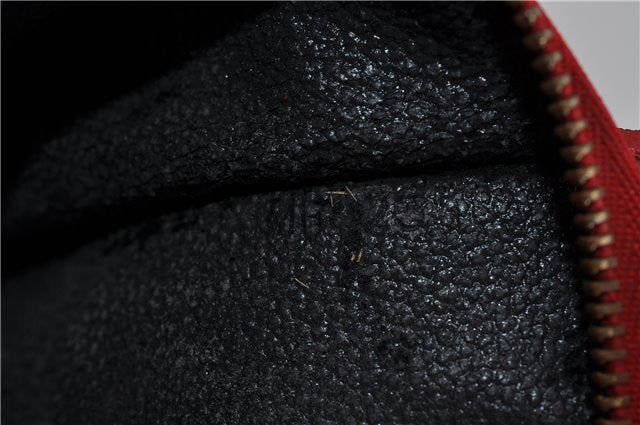 Authentic LOUIS VUITTON Epi Trousse Crete Clutch Bag Red M48417 LV 4532C