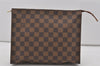 Authentic Louis Vuitton Damier Poche Toilette 26 Pouch N47543 LV Junk 4532I