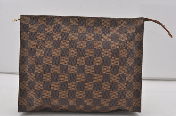 Authentic Louis Vuitton Damier Poche Toilette 26 Pouch N47543 LV Junk 4532I