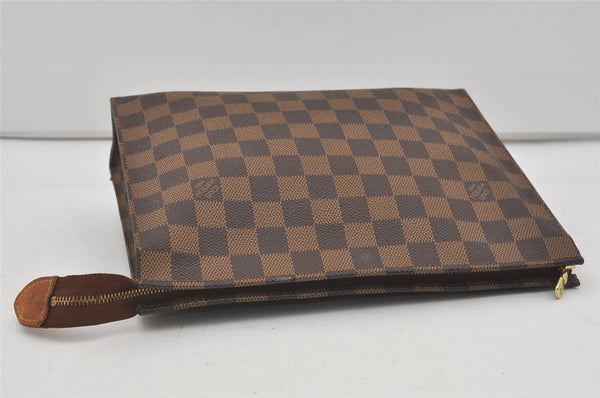 Authentic Louis Vuitton Damier Poche Toilette 26 Pouch N47543 LV Junk 4532I