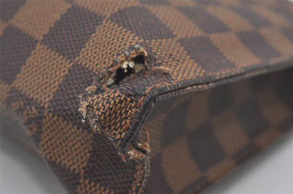 Authentic Louis Vuitton Damier Poche Toilette 26 Pouch N47543 LV Junk 4532I