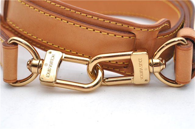 Authentic Louis Vuitton Leather Shoulder Strap Beige 35.4-42.5