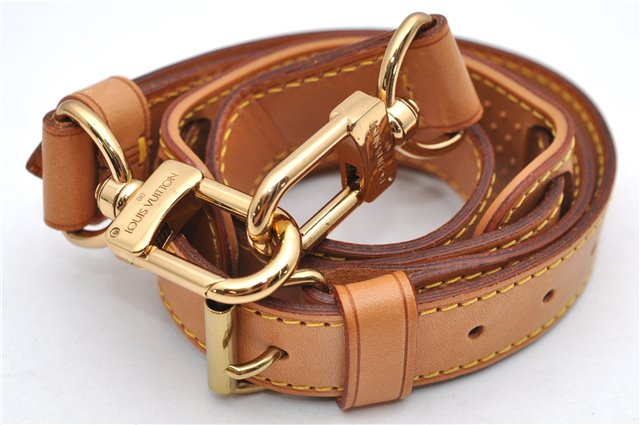 Authentic Louis Vuitton Leather Shoulder Strap Beige 35.4-42.5