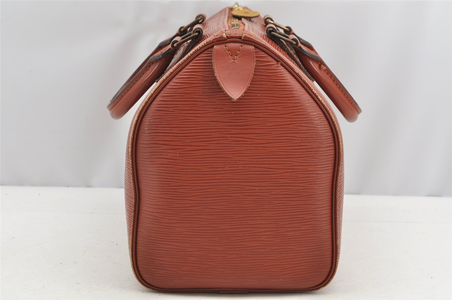 Authentic Louis Vuitton Epi Speedy 25 Hand Boston Bag Brown M43013 LV 4538I