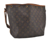 Authentic Louis Vuitton Monogram Petit Noe M42226 Shoulder Drawstring Bag 4540I