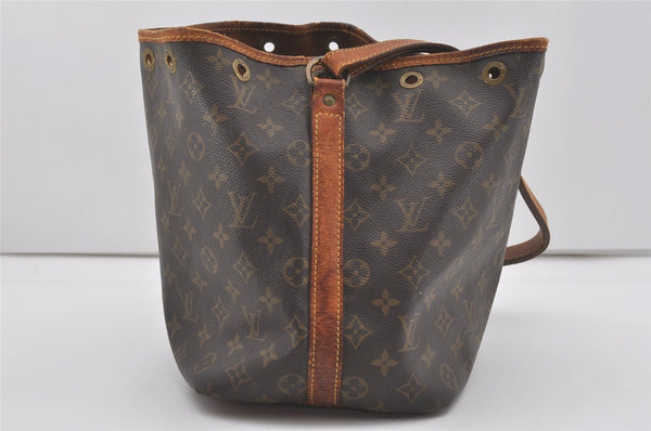 Authentic Louis Vuitton Monogram Petit Noe M42226 Shoulder Drawstring Bag 4540I
