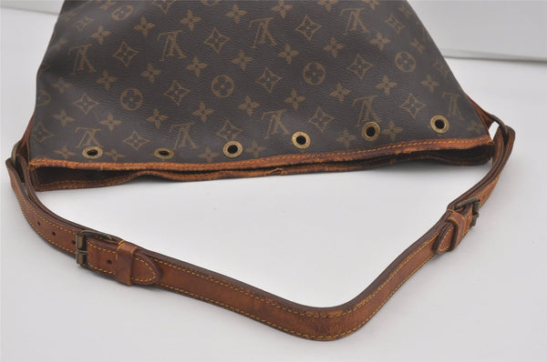 Authentic Louis Vuitton Monogram Petit Noe M42226 Shoulder Drawstring Bag 4540I