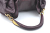 Authentic CELINE Vintage Hand Bag Purse Leather Purple 4541G