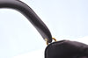 Authentic CELINE Vintage Hand Bag Purse Leather Purple 4541G