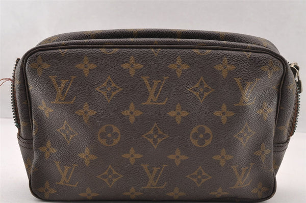 Auth Louis Vuitton Monogram Trousse Toilette 23 Clutch Bag M47524 Junk 4541I