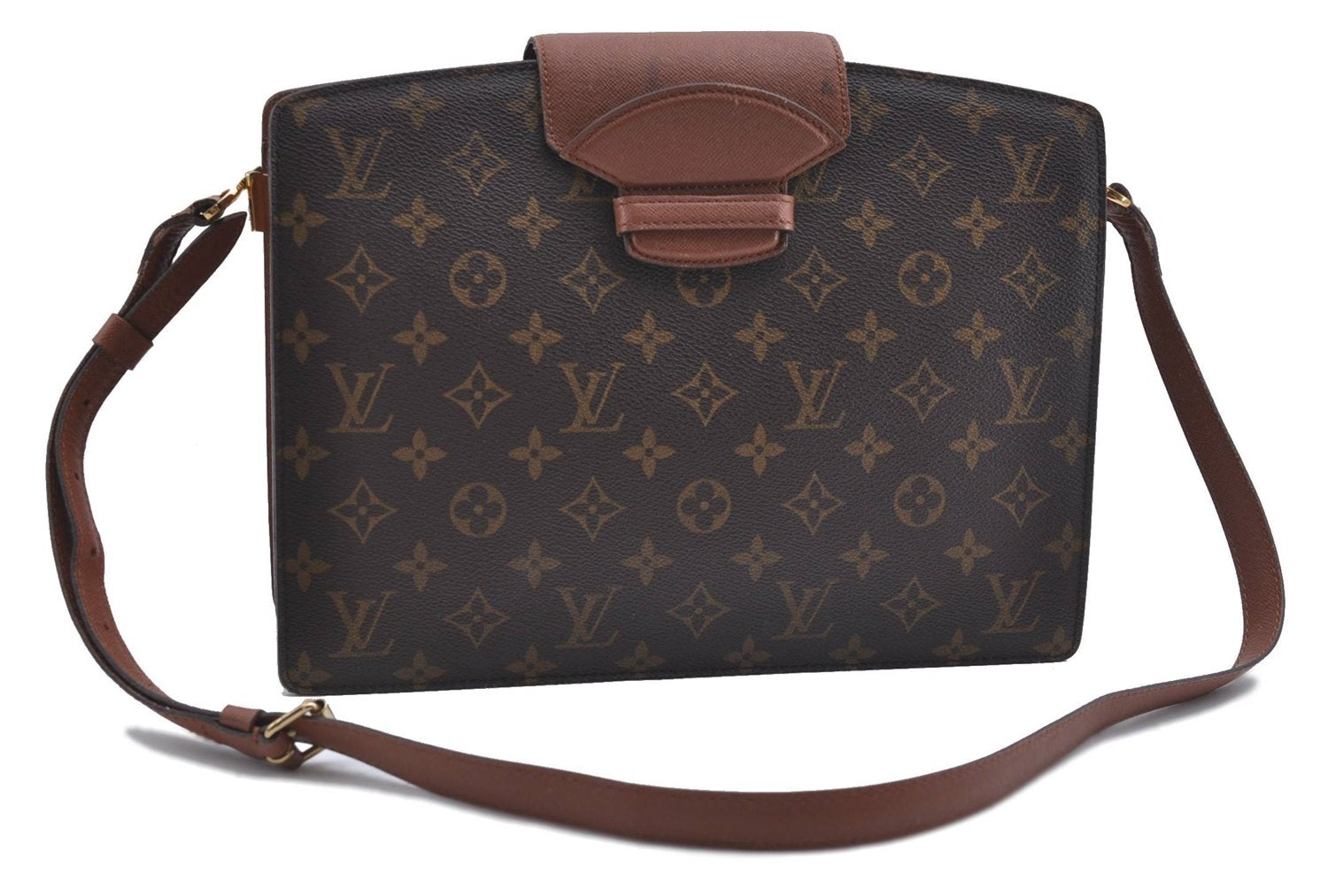 Auth Louis Vuitton Monogram Courcelles Shoulder Cross Body Bag M51375 LV 4542D