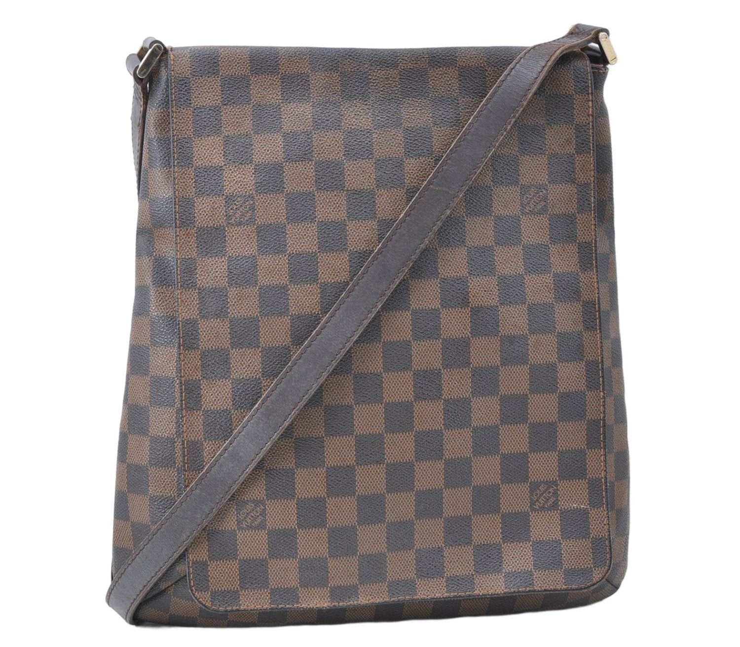 Authentic Louis Vuitton Damier Musette Shoulder Bag N51302 LV 4543D