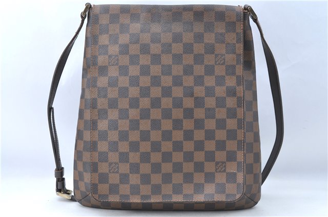 Authentic Louis Vuitton Damier Musette Shoulder Bag N51302 LV 4543D