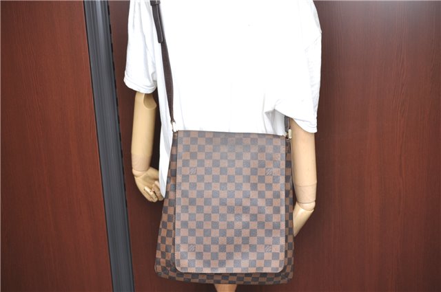 Authentic Louis Vuitton Damier Musette Shoulder Bag N51302 LV 4543D