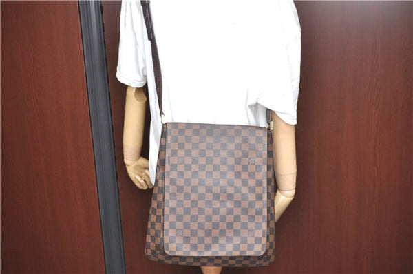 Authentic Louis Vuitton Damier Musette Shoulder Bag N51302 LV 4543D