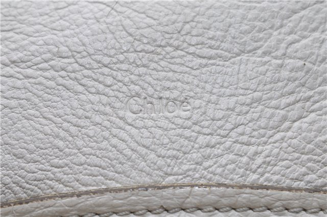 Authentic Chloe Paraty 2Way Shoulder Hand Bag Purse White 4544C