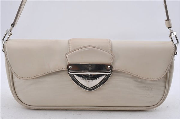 Auth Louis Vuitton Epi Pochette Montaigne Shoulder Bag White M5929J LV 4544D