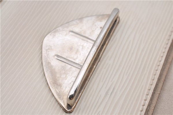 Auth Louis Vuitton Epi Pochette Montaigne Shoulder Bag White M5929J LV 4544D