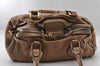 Authentic Chloe Vintage Paddington Leather Shoulder Hand Bag Brown 4545I