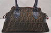 Authentic FENDI Zucca Etniko Shoulder Hand Bag Canvas Leather Brown 4546I