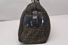 Authentic FENDI Zucca Etniko Shoulder Hand Bag Canvas Leather Brown 4546I