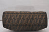 Authentic FENDI Zucca Etniko Shoulder Hand Bag Canvas Leather Brown 4546I