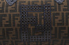 Authentic FENDI Zucca Etniko Shoulder Hand Bag Canvas Leather Brown 4546I