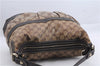 Authentic GUCCI GG Crystal Shoulder Bag Purse PVC Leather 223965 Brown 4548D