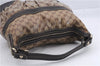 Authentic GUCCI GG Crystal Shoulder Bag Purse PVC Leather 223965 Brown 4548D