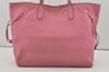 Authentic PRADA Vintage Nylon Tessuto Leather Shoulder Tote Bag Pink 4548I