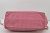 Authentic PRADA Vintage Nylon Tessuto Leather Shoulder Tote Bag Pink 4548I