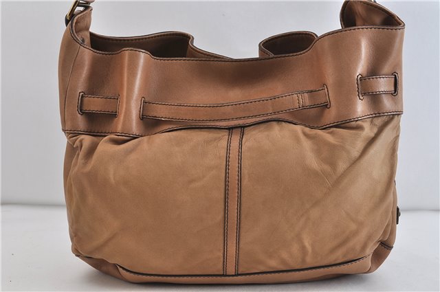 Authentic BURBERRY Vintage Leather Shoulder Hand Bag Purse Brown 4550C