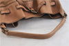 Authentic BURBERRY Vintage Leather Shoulder Hand Bag Purse Brown 4550C