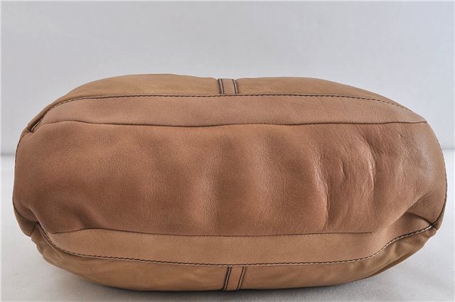 Authentic BURBERRY Vintage Leather Shoulder Hand Bag Purse Brown 4550C