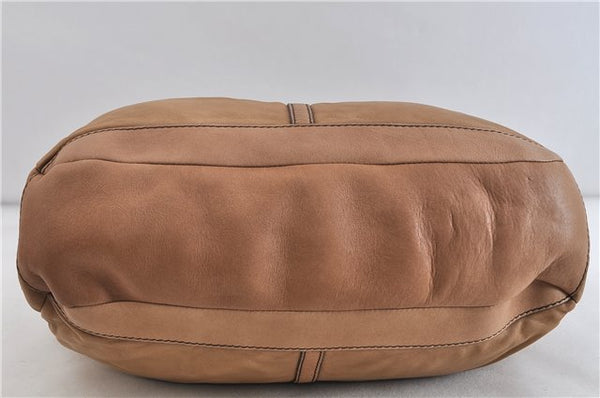 Authentic BURBERRY Vintage Leather Shoulder Hand Bag Purse Brown 4550C