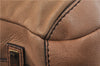 Authentic BURBERRY Vintage Leather Shoulder Hand Bag Purse Brown 4550C