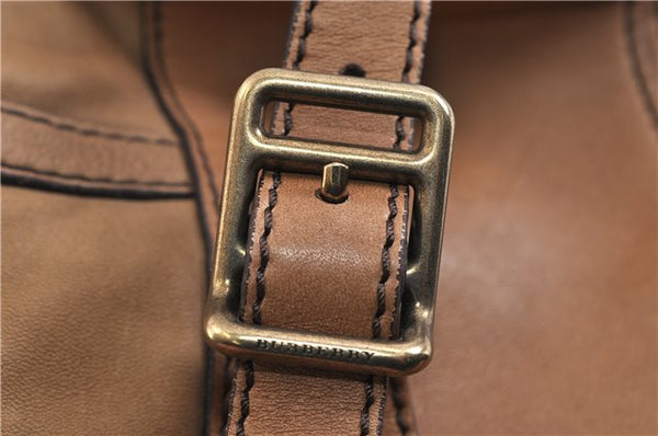 Authentic BURBERRY Vintage Leather Shoulder Hand Bag Purse Brown 4550C