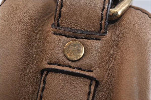 Authentic BURBERRY Vintage Leather Shoulder Hand Bag Purse Brown 4550C