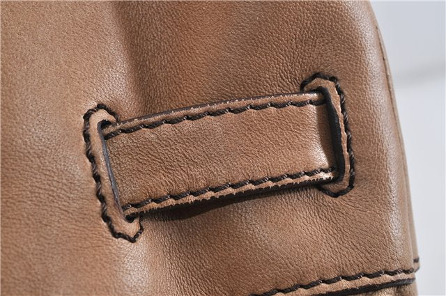 Authentic BURBERRY Vintage Leather Shoulder Hand Bag Purse Brown 4550C