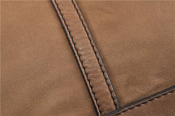 Authentic BURBERRY Vintage Leather Shoulder Hand Bag Purse Brown 4550C