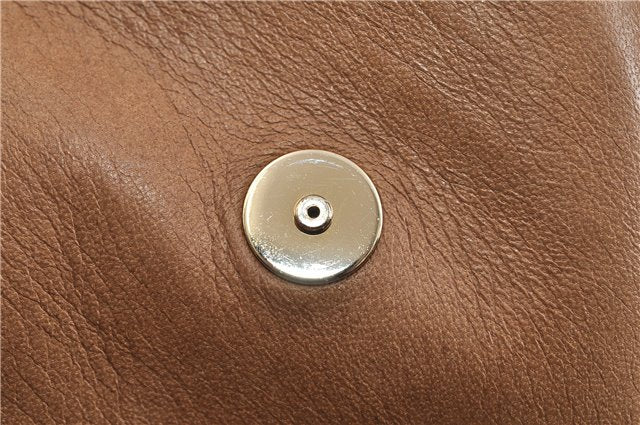 Authentic BURBERRY Vintage Leather Shoulder Hand Bag Purse Brown 4550C