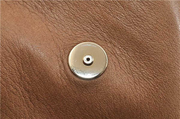 Authentic BURBERRY Vintage Leather Shoulder Hand Bag Purse Brown 4550C